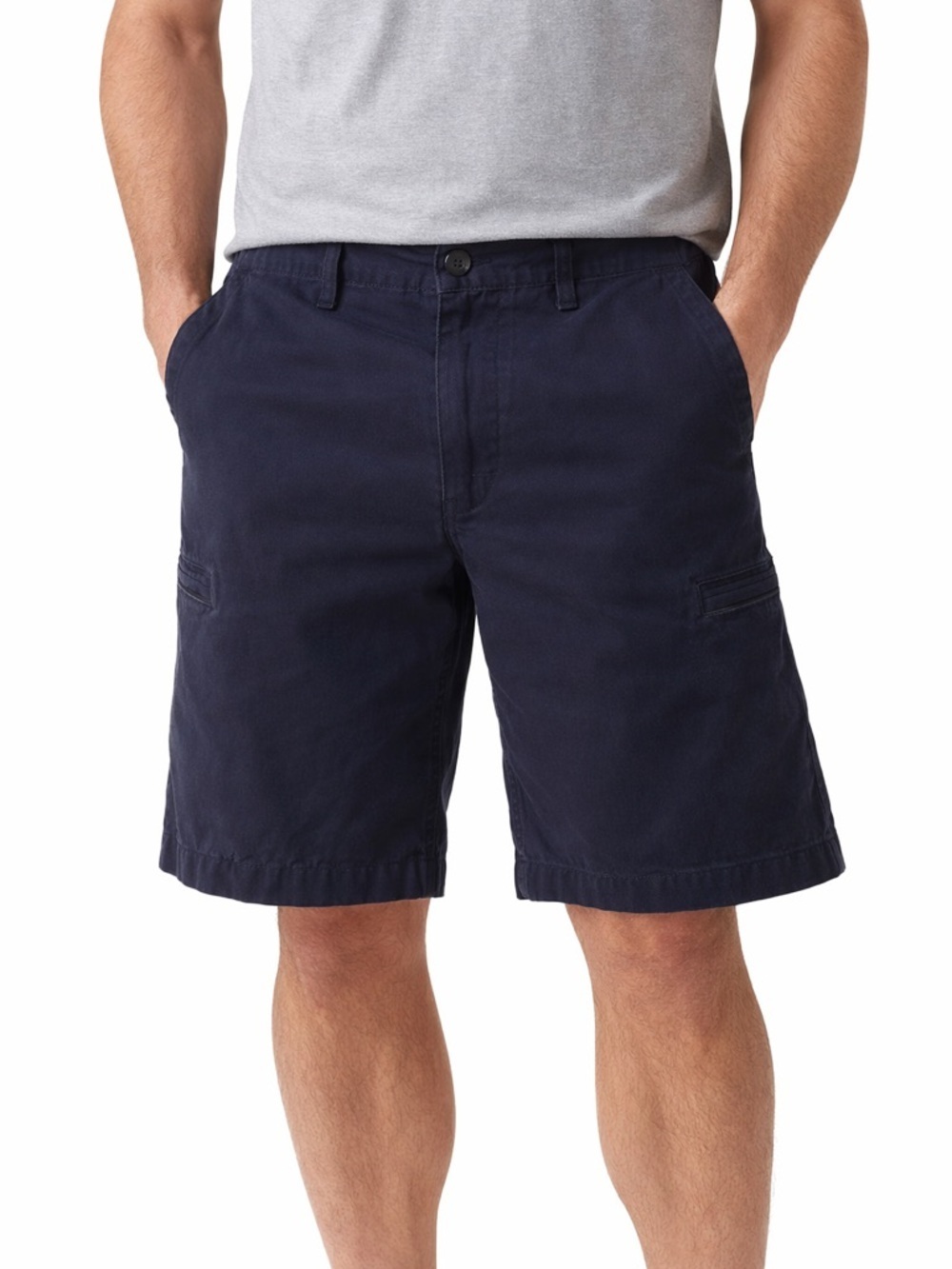 Orvis Mens 32 Navy Blue Cargo Shorts Chino 100% Cotton